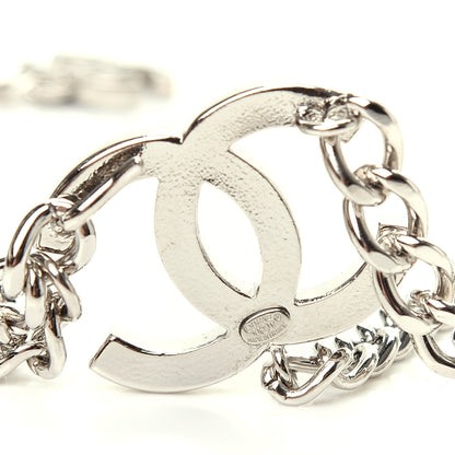 Chanel Enamel CC Chain Logo Belt Silver Black 3 of 5