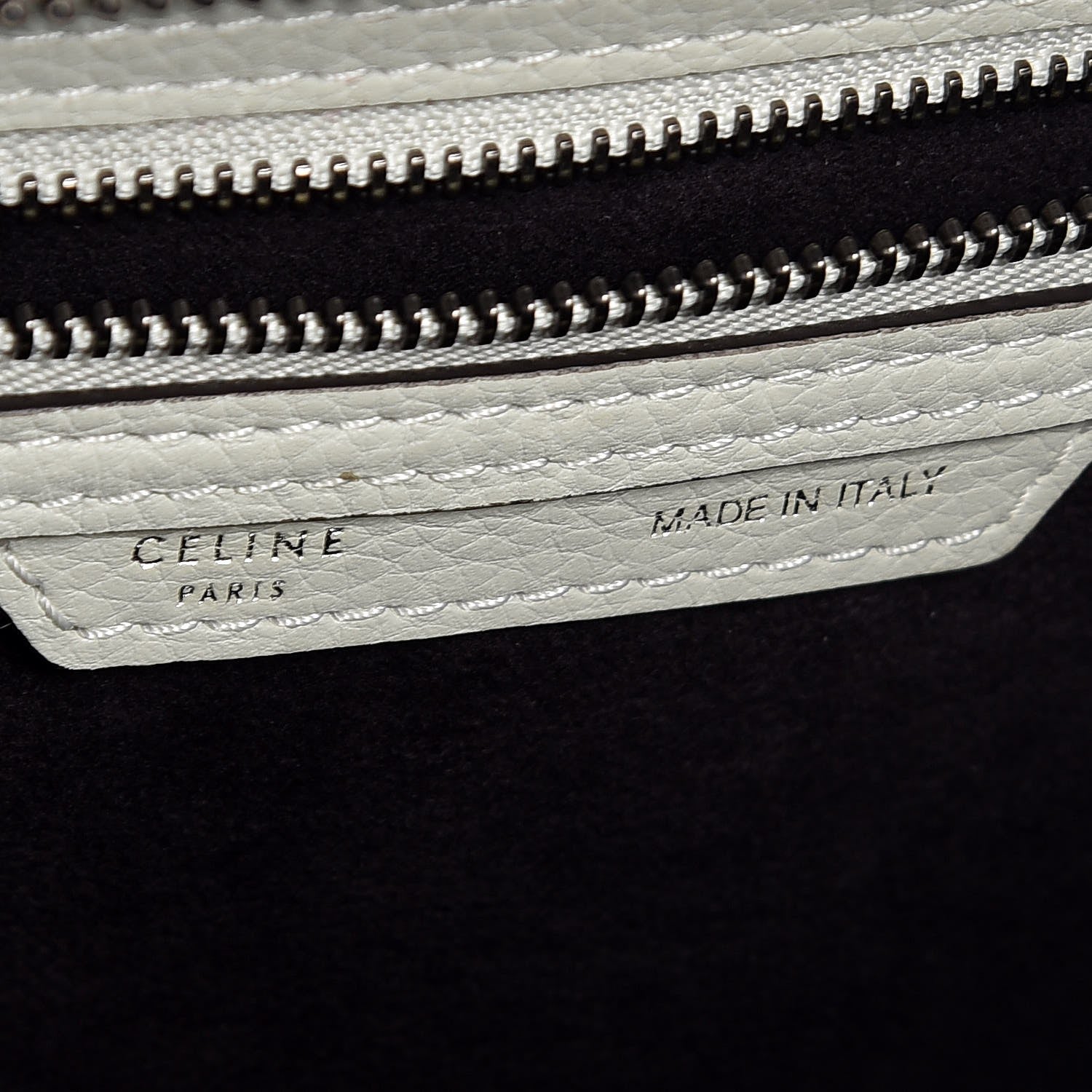 Celine Drummed Calfskin Mini Luggage Lune 6 of 7