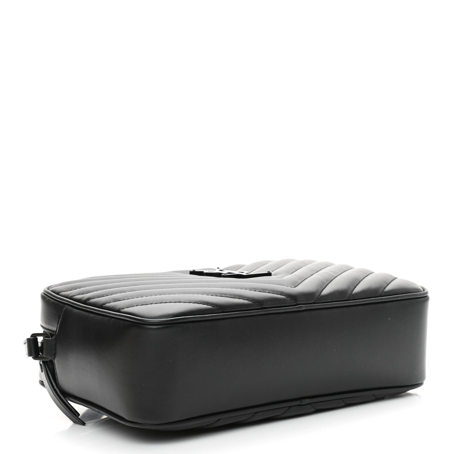 Saint Laurent Calfskin Matelasse Monogram Monochrome Lou Camera Bag Black 4 of 10