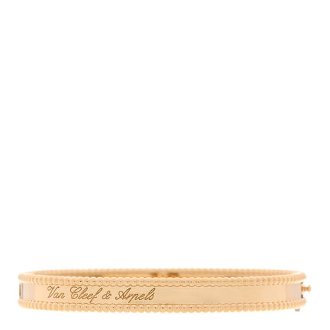 18K Yellow Gold Perlee Signature Bangle Bracelet L