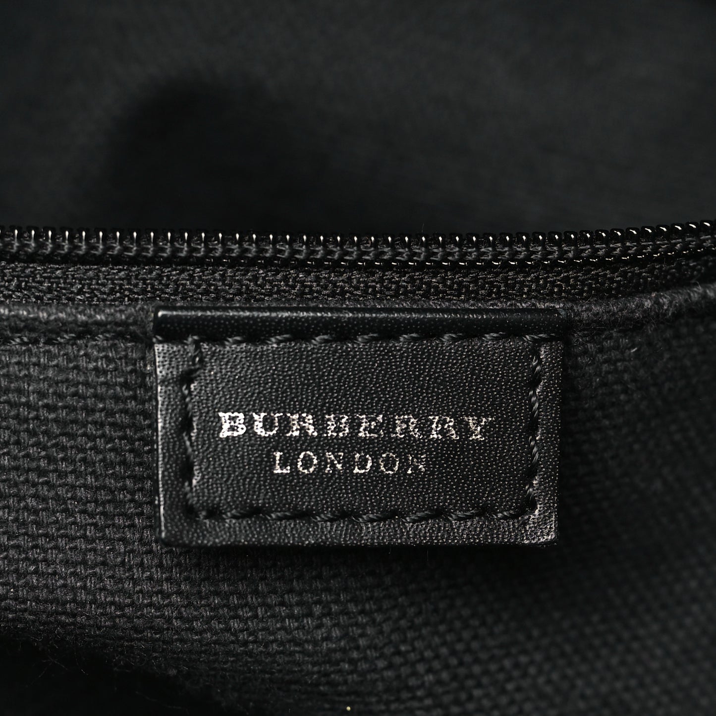 Grainy Calfskin House Check Horn Toggle Tote Black
