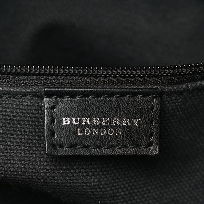 Burberry Grainy Calfskin House Check Horn Toggle Tote Black 6 of 9