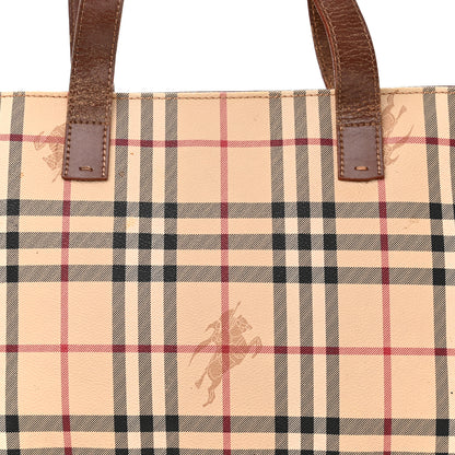 Burberry Haymarket Check Tote Brown 8 of 19
