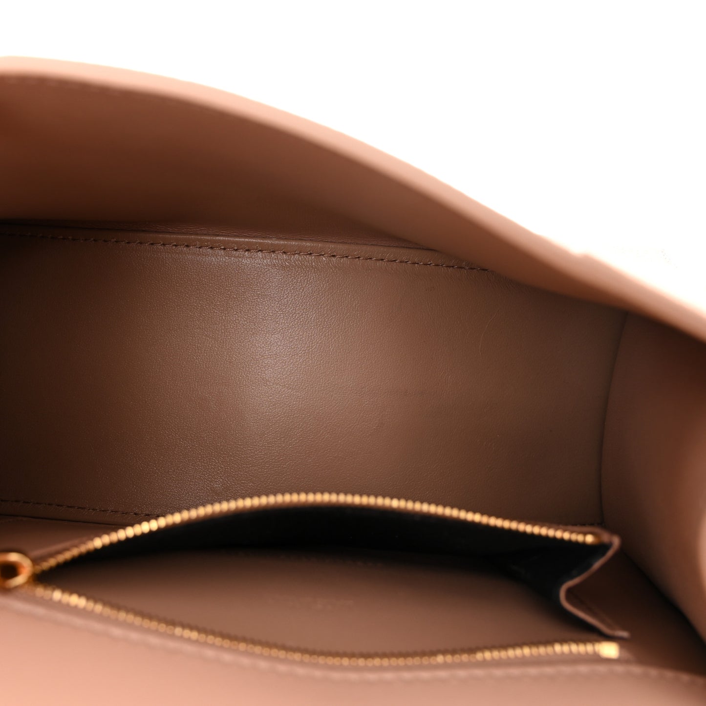 Grained Calfskin Small Hourglass Top Handle Bag Nude Beige