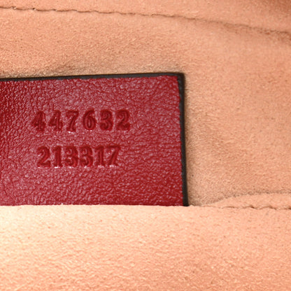 Gucci Monogram Azalea Calfskin Matelasse Diagonal Small GG Marmont Chain Shoulder Bag Beige Ebony New Cherry Red 7 of 13