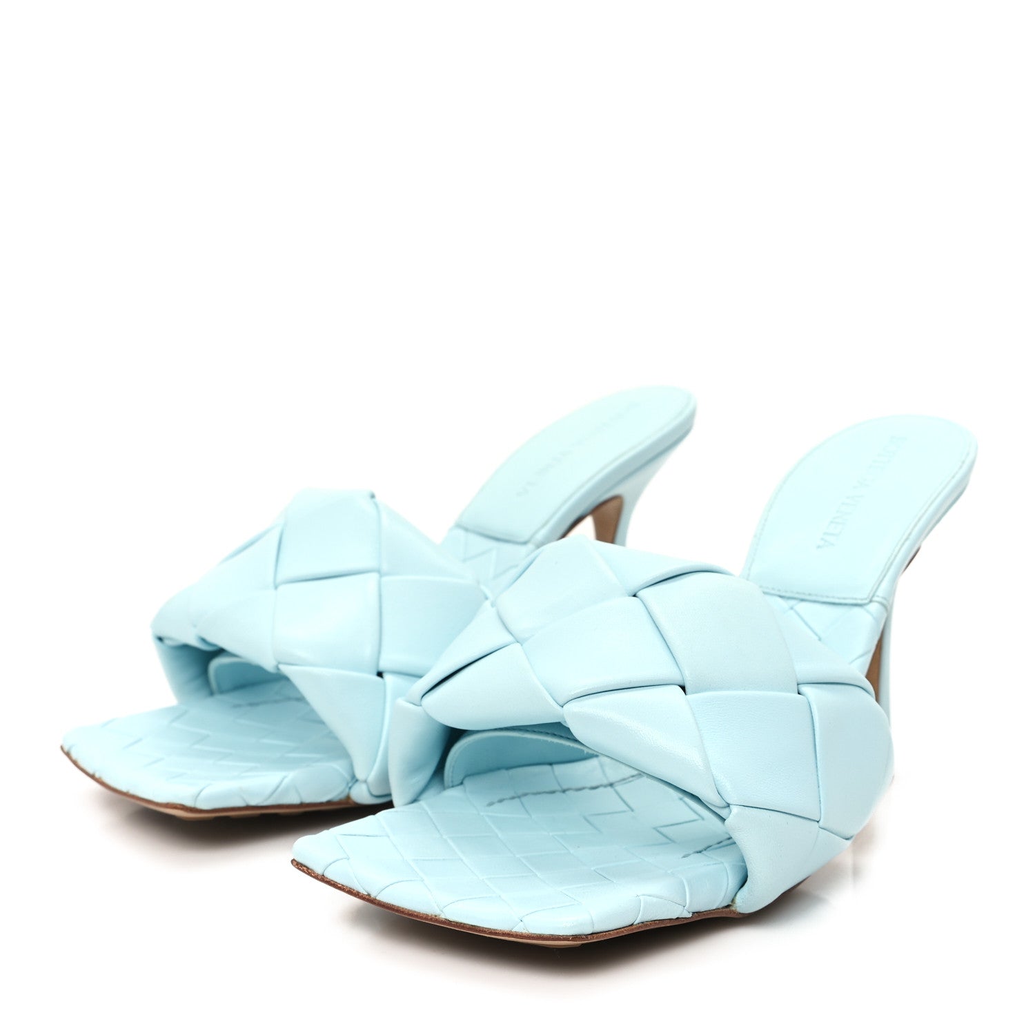Bottega Veneta Nappa Maxi Intrecciato Lido Mule Sandals 39 Topazio 4 of 8