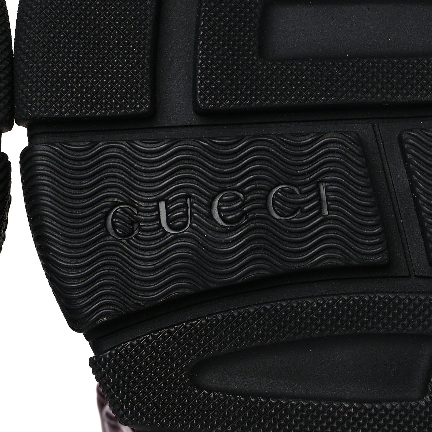 Gucci Nappa Mesh Crystal Embellished Studded Womens Aguru Sandals 36.5 Pink Black 6 of 8