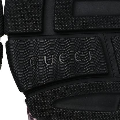Gucci Nappa Mesh Crystal Embellished Studded Womens Aguru Sandals 36.5 Pink Black 6 of 8
