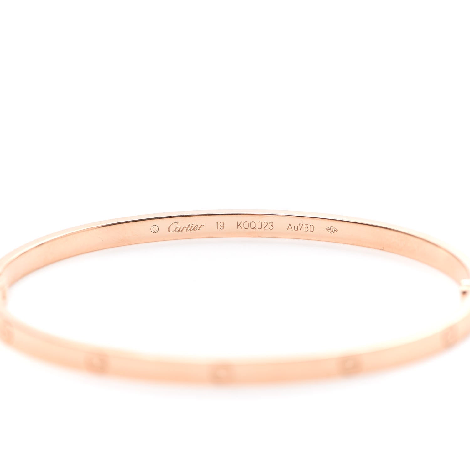 Cartier 18K Pink Gold Small LOVE Bracelet 19 5 of 7