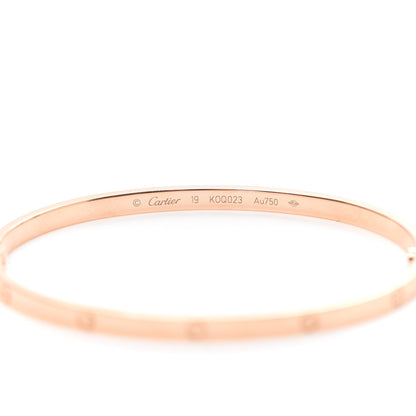 Cartier 18K Pink Gold Small LOVE Bracelet 19 5 of 7