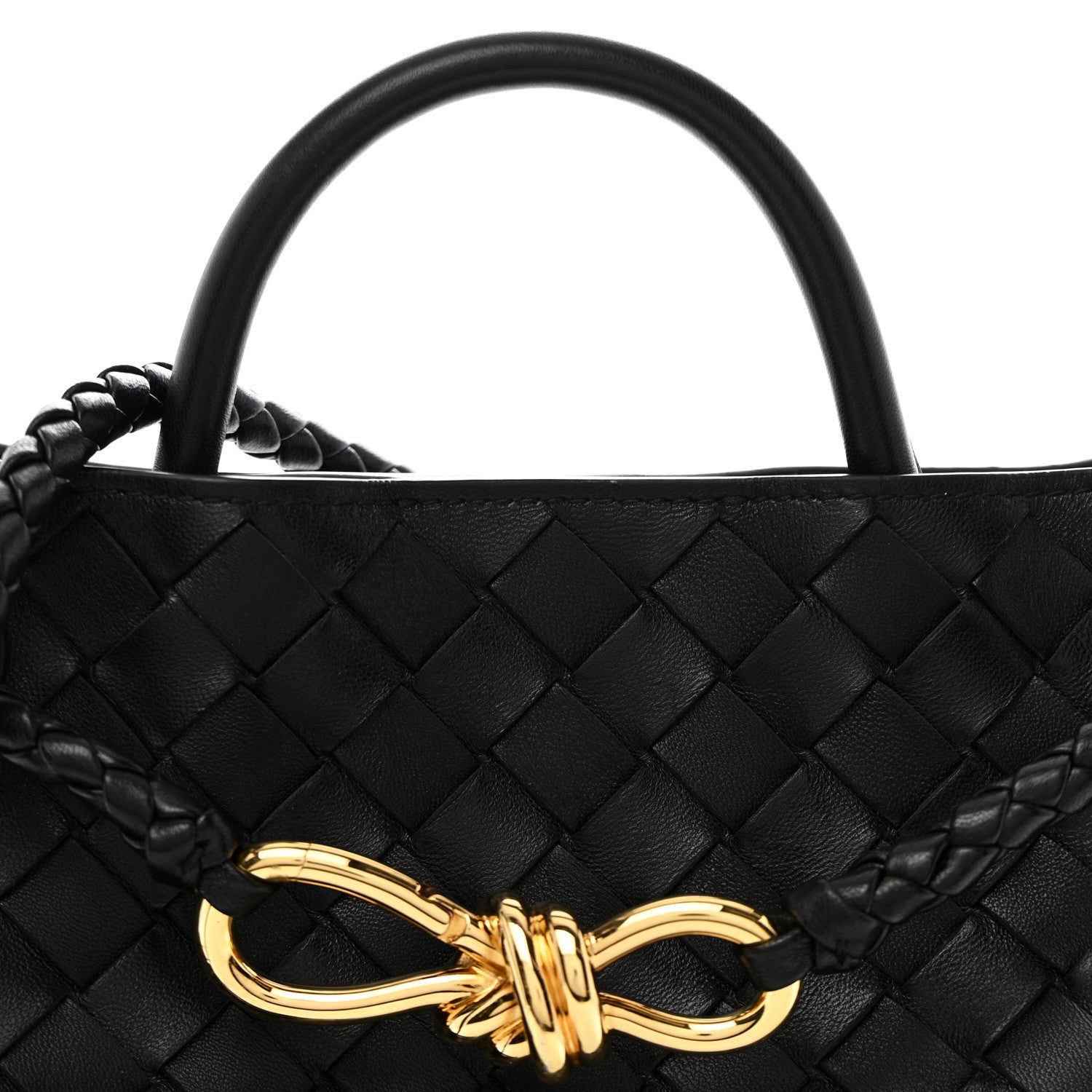 Bottega Veneta Nappa Intrecciato Small Andiamo Shoulder Bag Black 8 of 10
