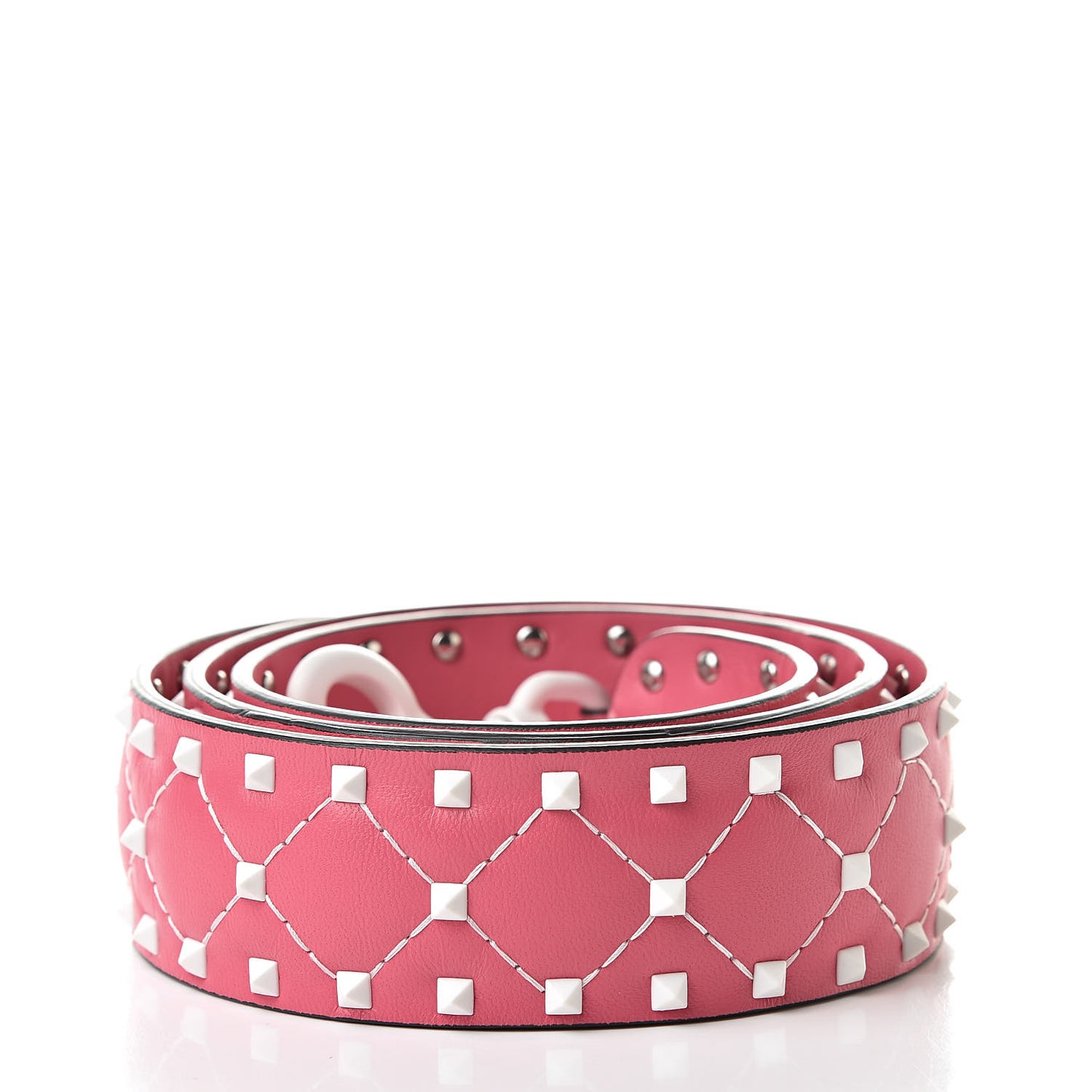 Lambskin Free Rockstud Spike Shoulder Strap Shadow Pink