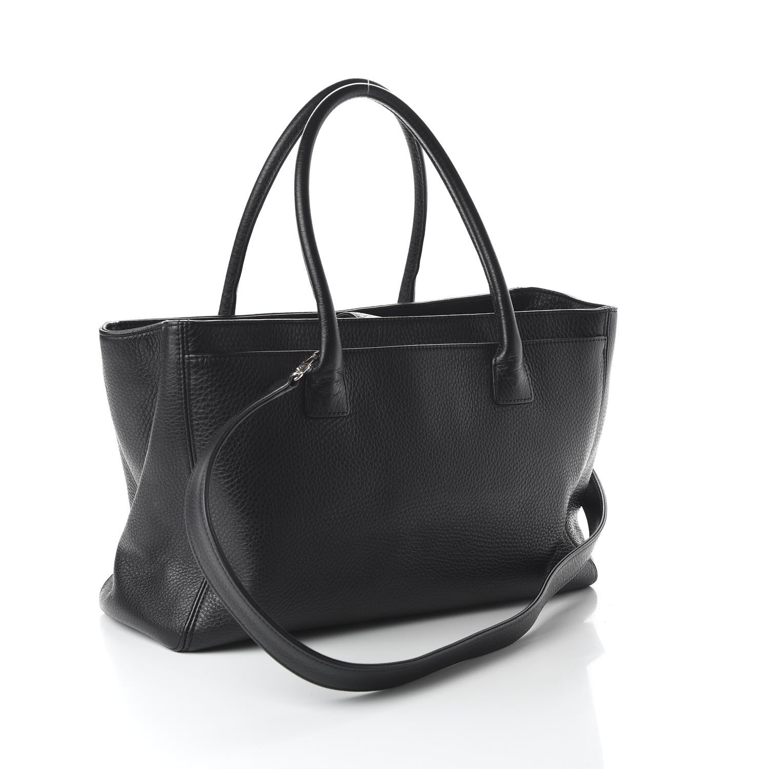 Chanel Deerskin Cerf Executive Shopper Tote Black 3 of 10