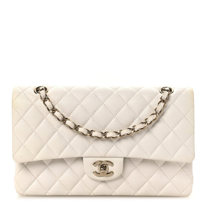 Chanel Caviar Quilted Medium Double Flap White 1 of 13