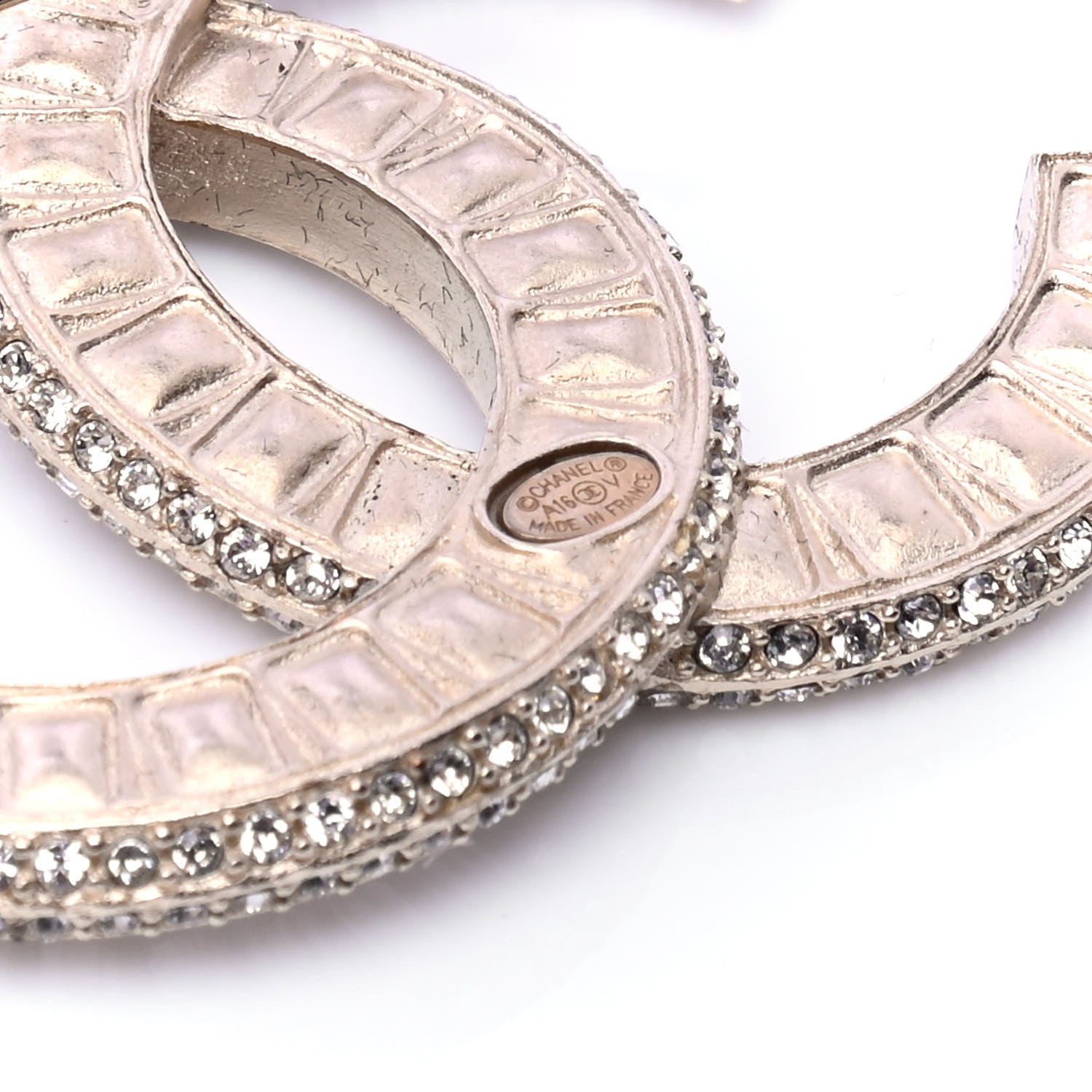 Chanel Baguette Crystal CC Brooch Gold 5 of 5