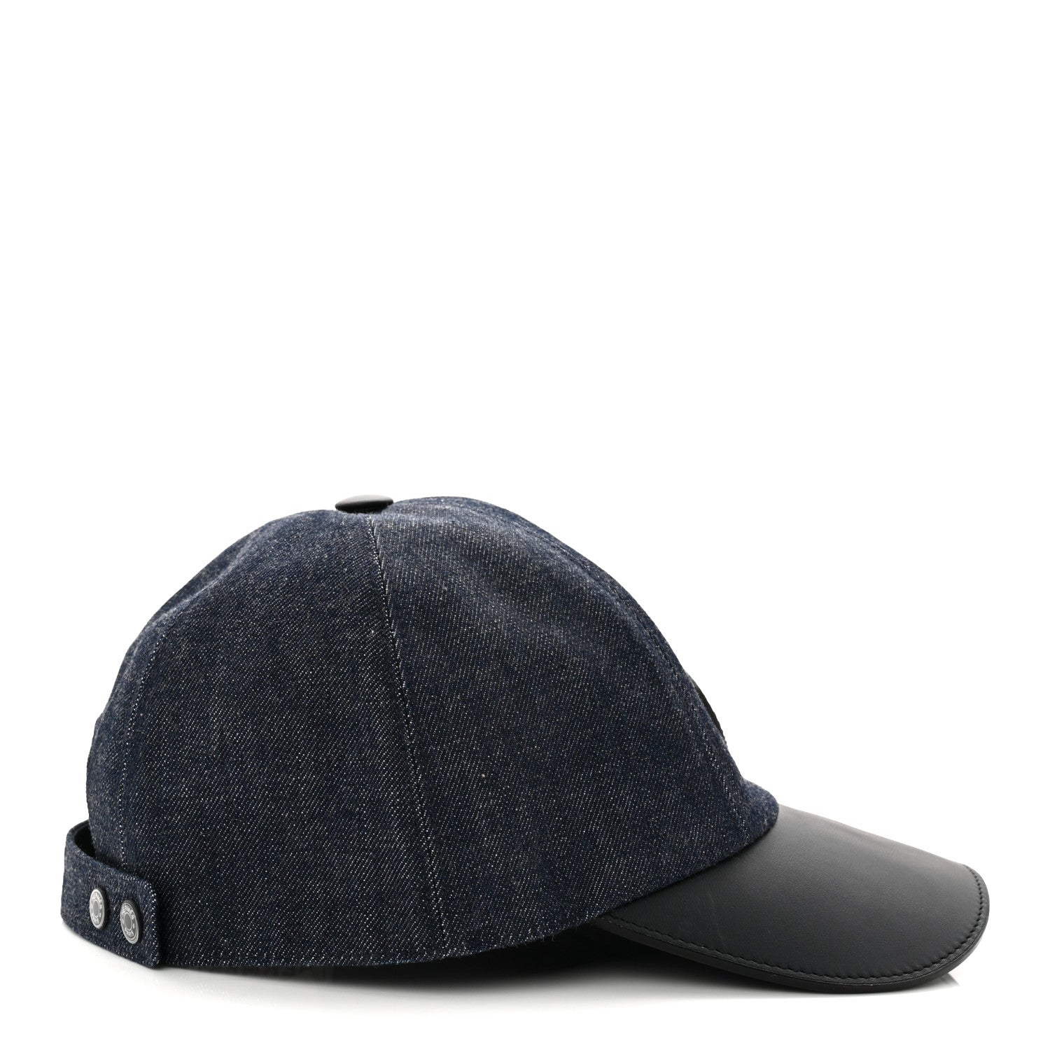 Hermes Cotton Denim Swift Sevres Evelyne Cap 59 Indigo Black 6 of 8