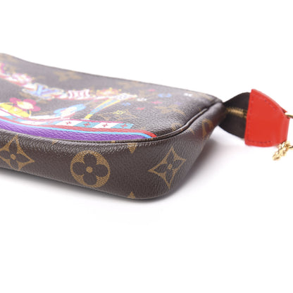 Louis Vuitton Monogram 2020 Christmas Animation Bumper Cars Mini Pochette Accessories Coquelicot 8 of 9