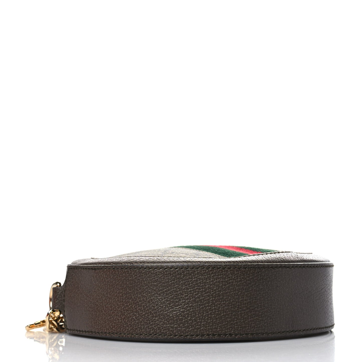 GG Supreme Monogram Web Mini Ophidia Round Shoulder Bag Brown