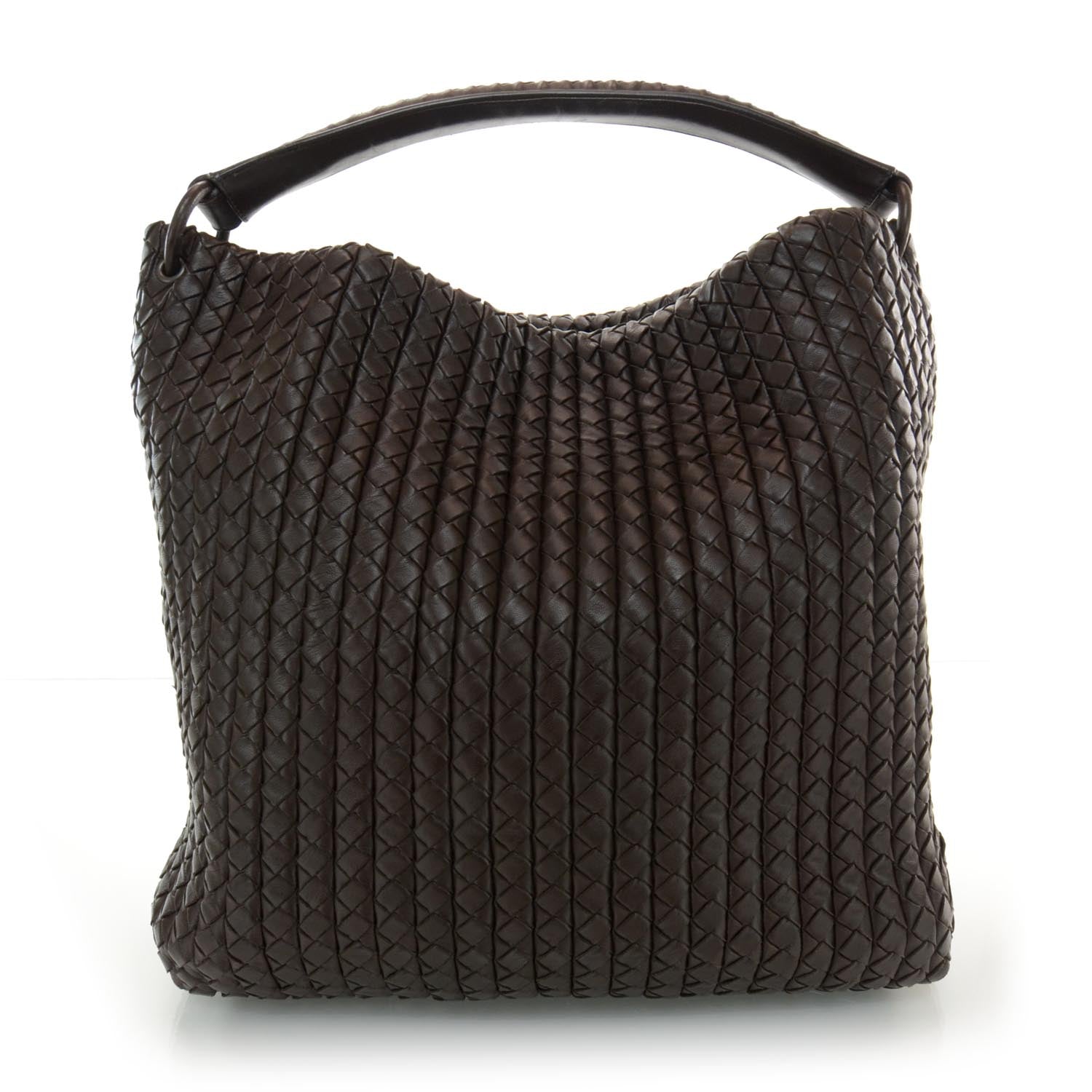 Bottega Veneta Nappa Intreccio Large Natte Hobo Ebano 1 of 7