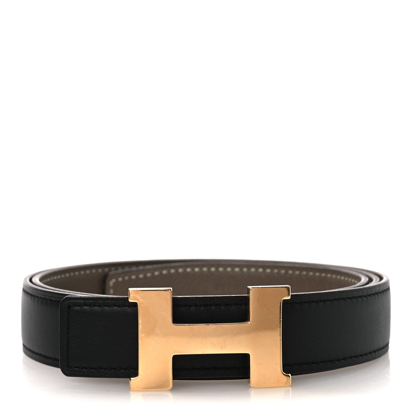Swift Epsom 24mm Mini Constance H 85 34 Belt Black Etoupe