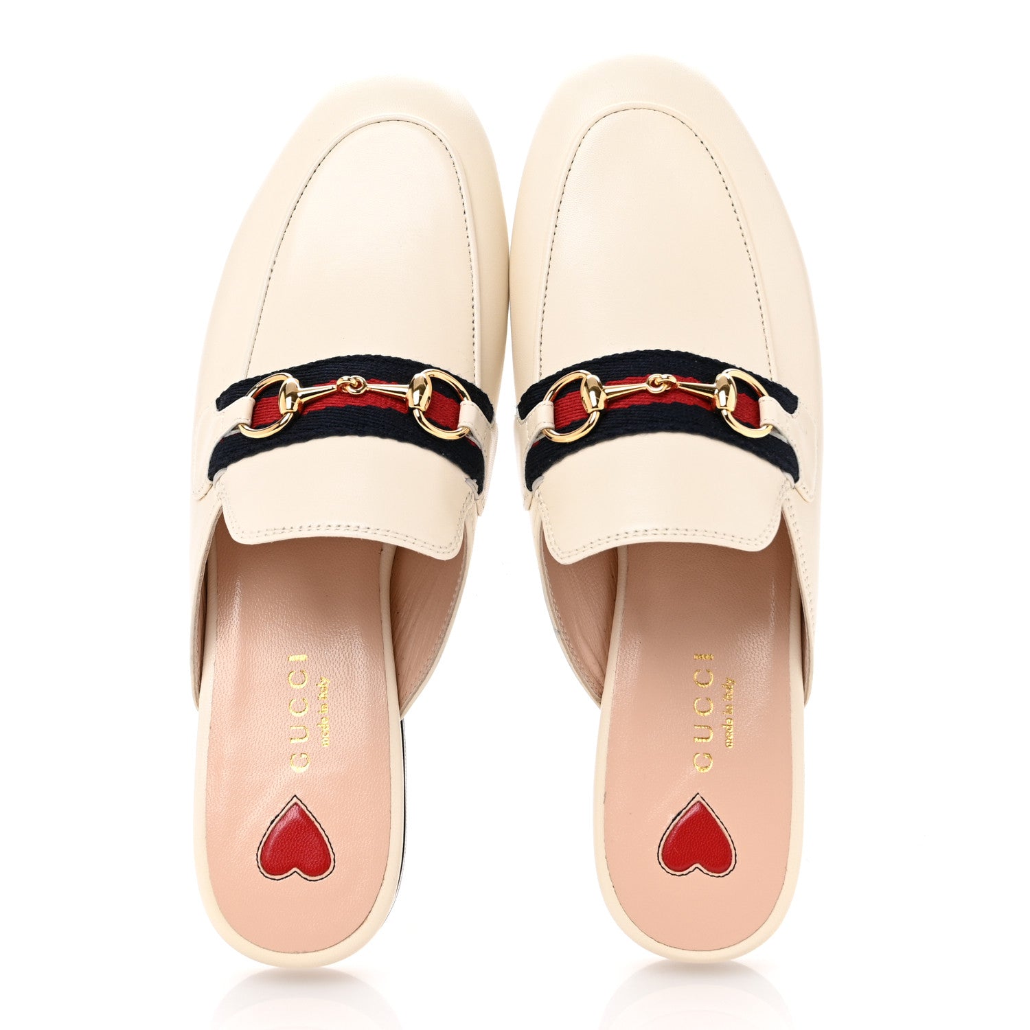 Gucci Malaga Kid Web Womens Princetown Slippers 35.5 Mystic White 2 of 10