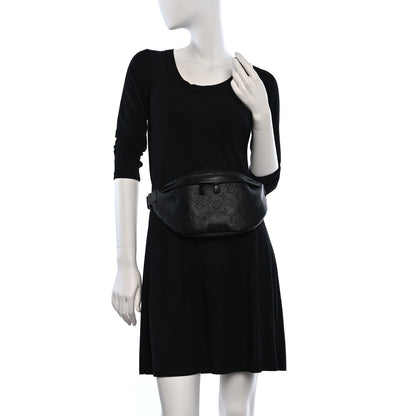 Louis Vuitton Calfskin Monogram Shadow Discovery Bumbag Black 3 of 8
