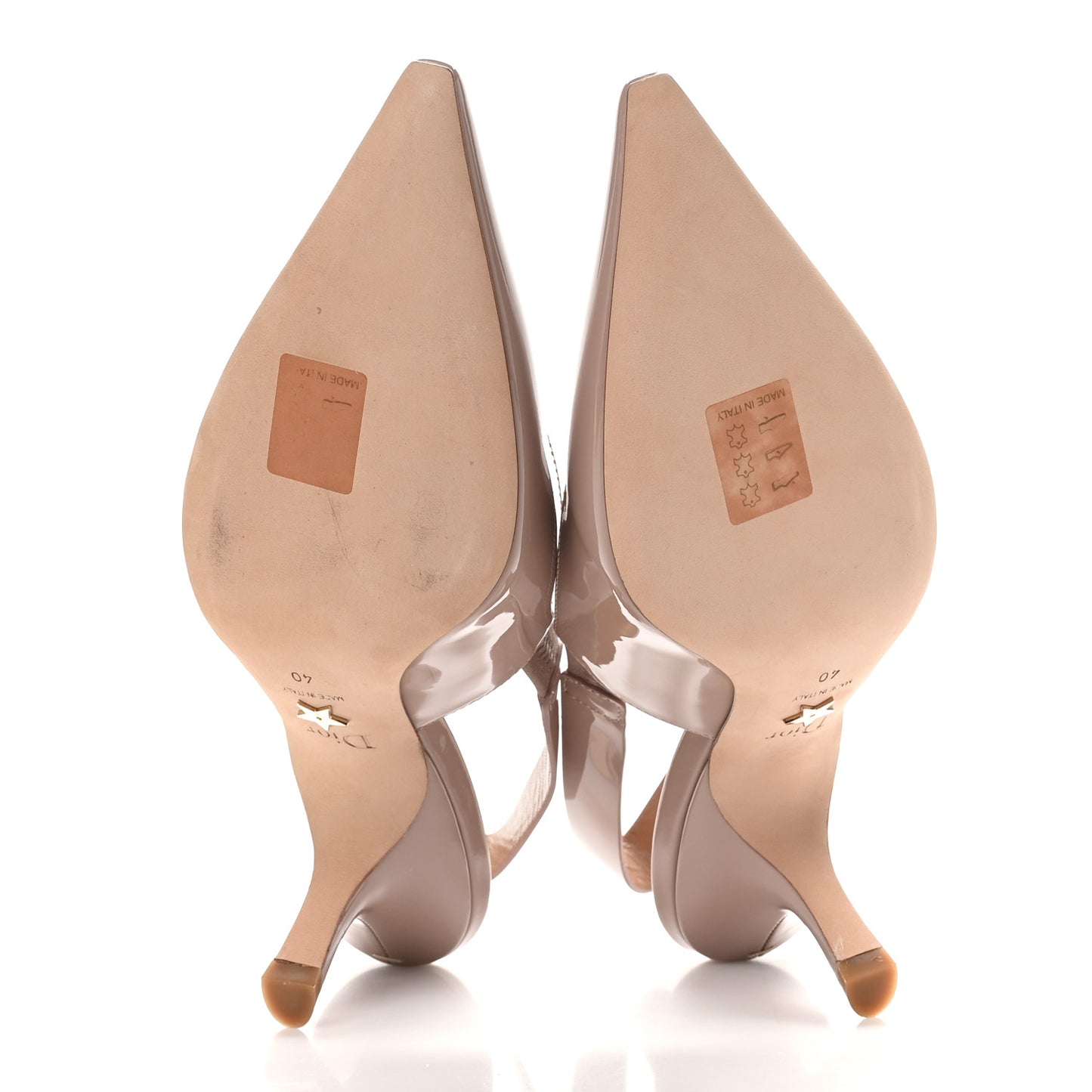 Patent Calfskin Sweet-D Slingback Pumps 40 Powder Pink