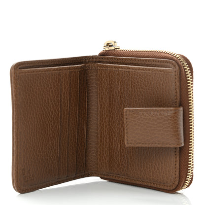 Gucci Monogram Dollar Calfskin Zip Around French Wallet Beige Ebony Tabacco 5 of 8