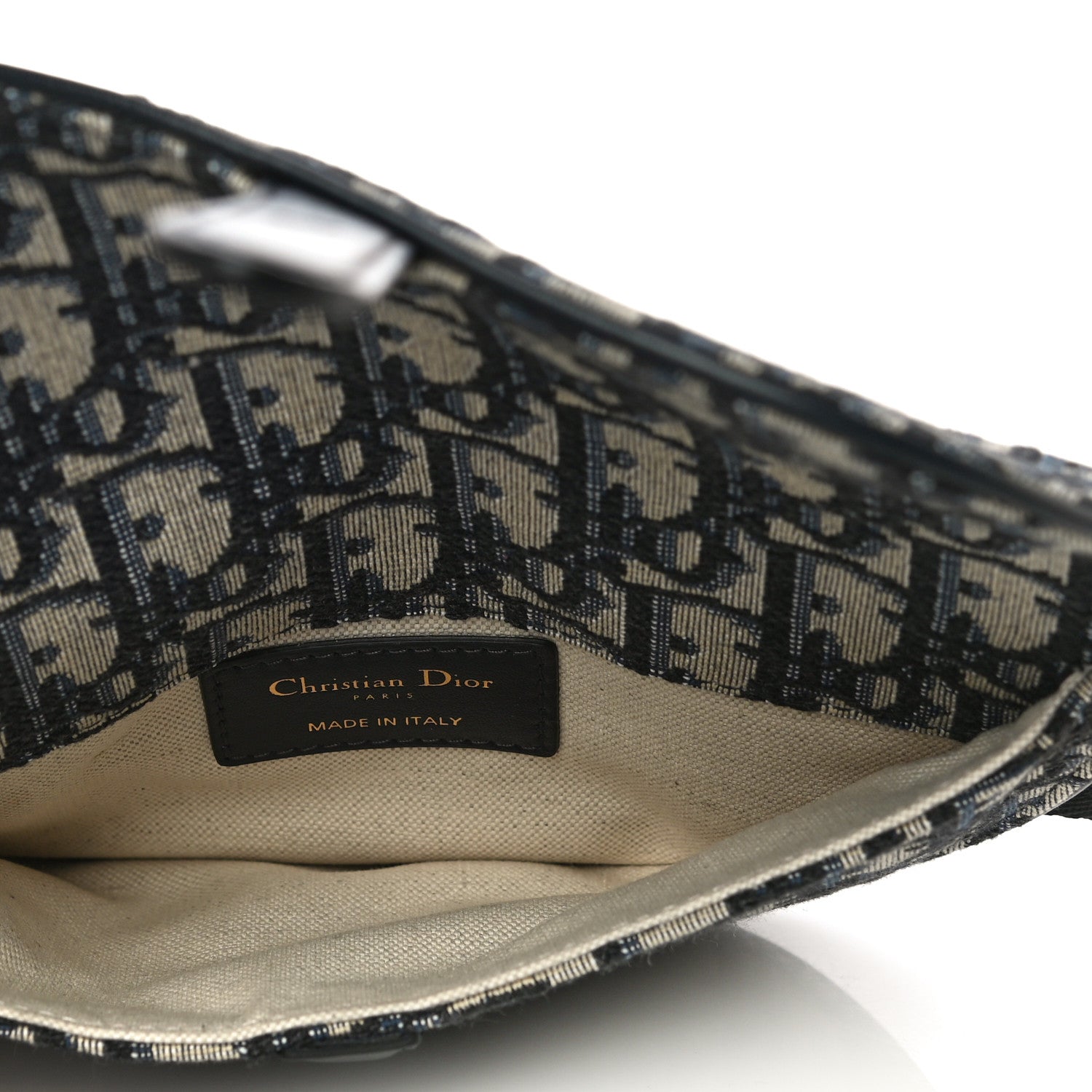 Christian Dior Oblique Saddle Belt Pouch Blue 5 of 11