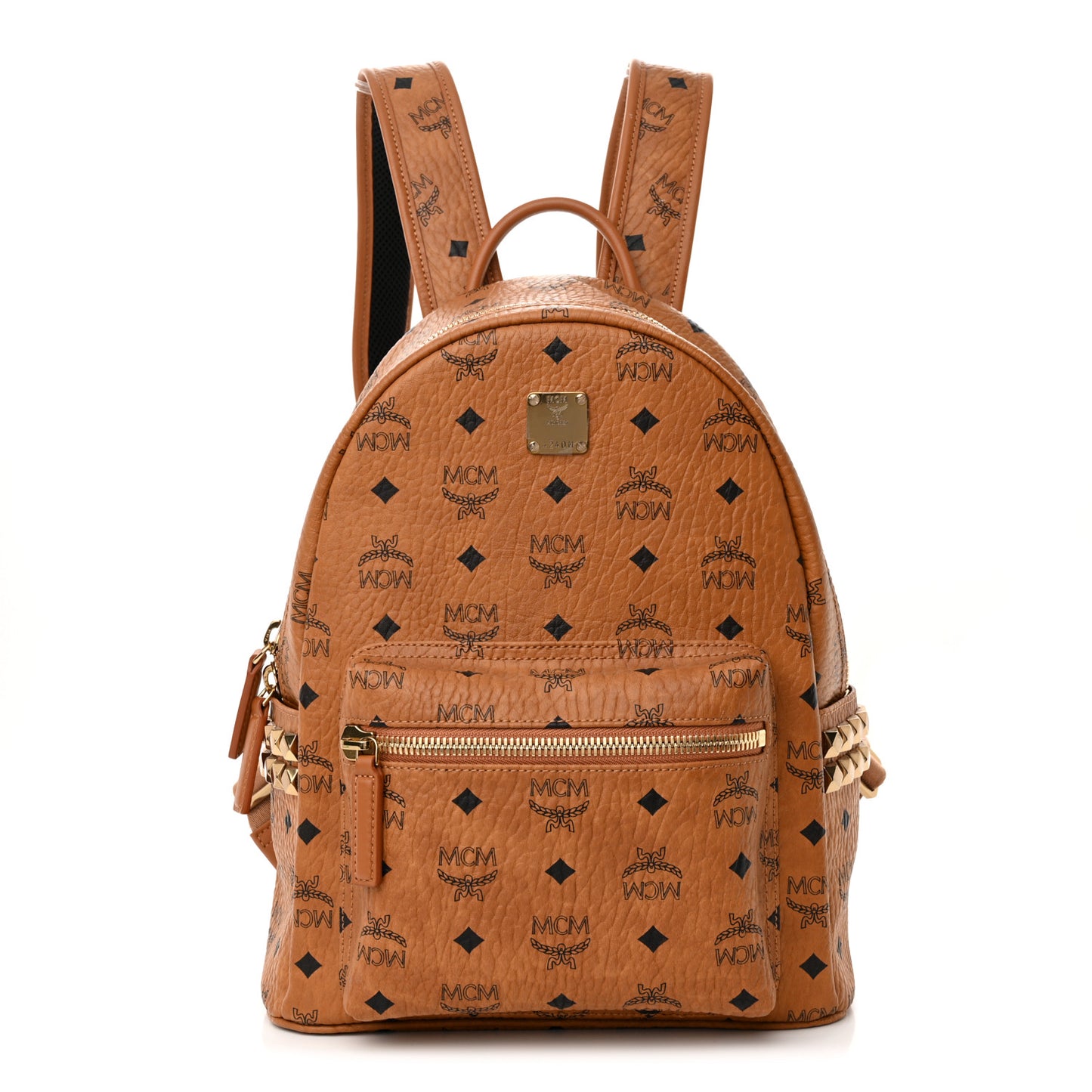 Visetos Small Side Stud Stark Backpack Cognac