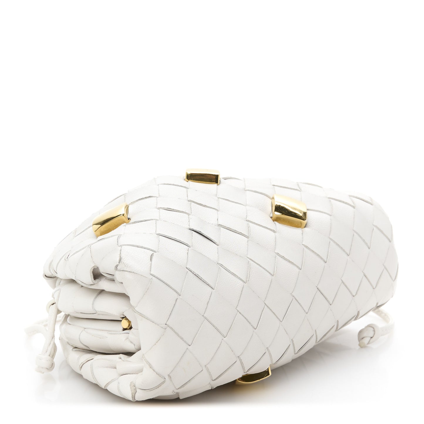 Nappa Intrecciato Studded The Mini Pouch Chalk