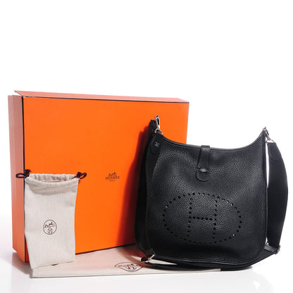 Hermes Taurillon Clemence Evelyne III GM Black 9 of 15