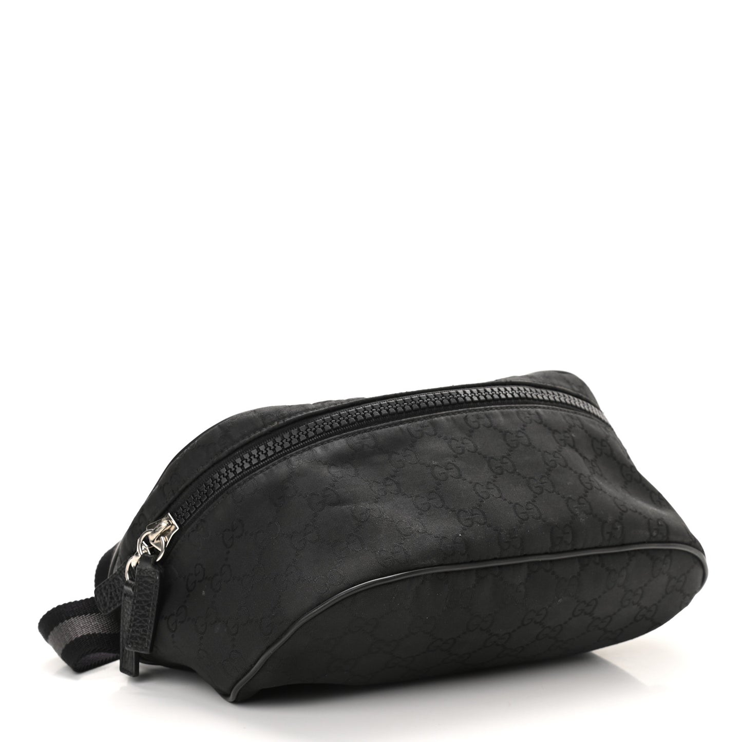 Nylon Monogram Fanny Pack Belt Bag Black