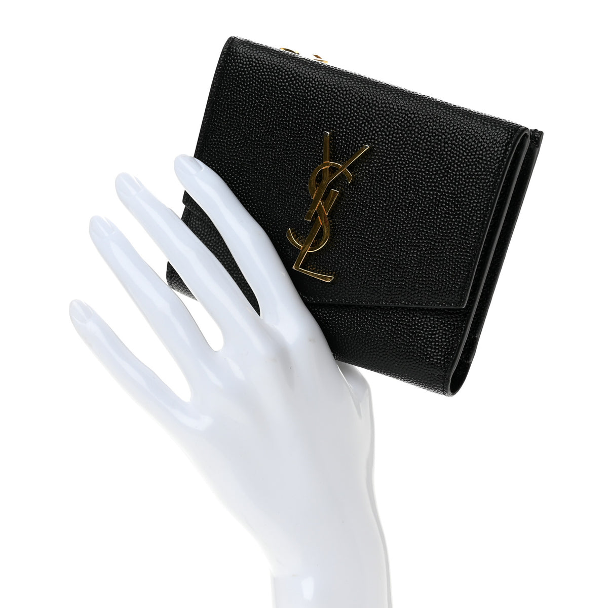 Grain De Poudre Monogram Bi-Fold Wallet Black