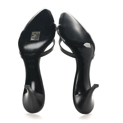 Saint Laurent Calfskin Carla 60 Mule Sandals 36.5 Black 6 of 10