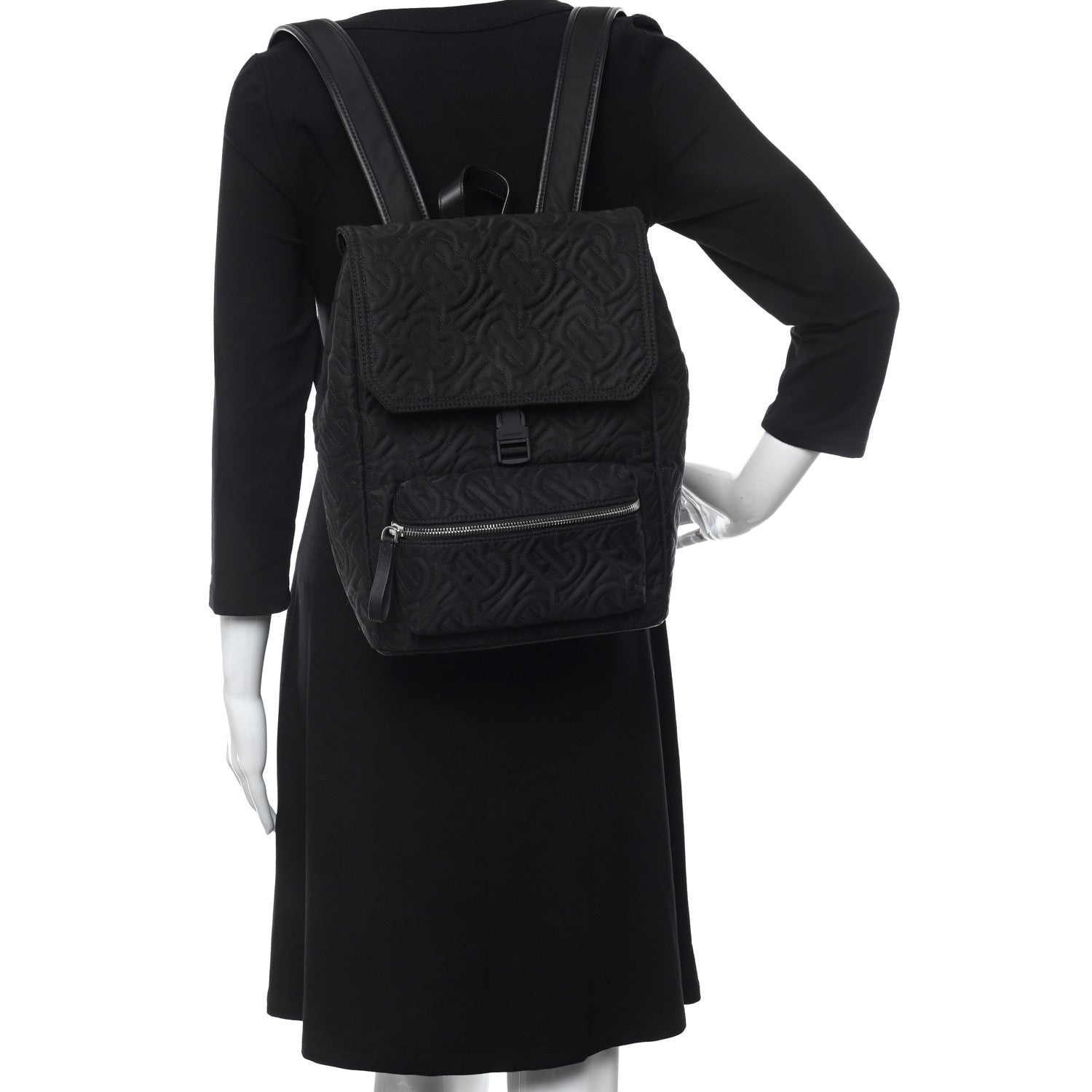 Burberry Econyl Logo Quilted Kids Backpack Black 3 of 11