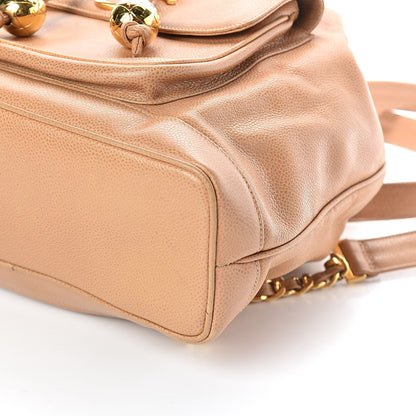 Chanel Caviar Drawstring Backpack Beige 13 of 13