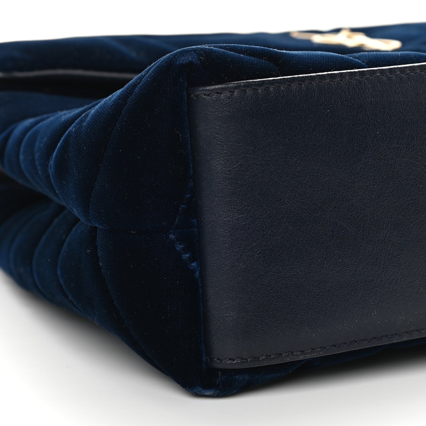 Velvet Y Quilted Monogram Small Loulou Chain Satchel Medium Blue