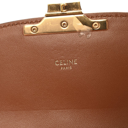 Celine Canvas Calfskin Triomphe Embroidered Medium Triomphe Bag Tan 6 of 11