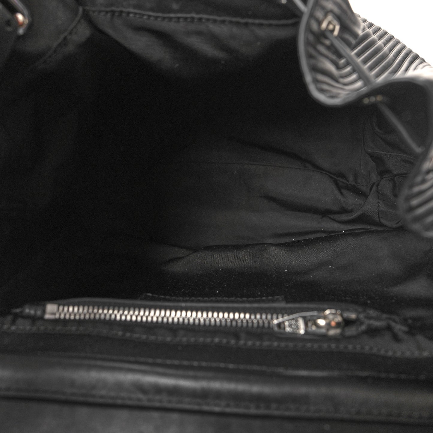 Calfskin Quilted Prisma Skeletal Backpack Black