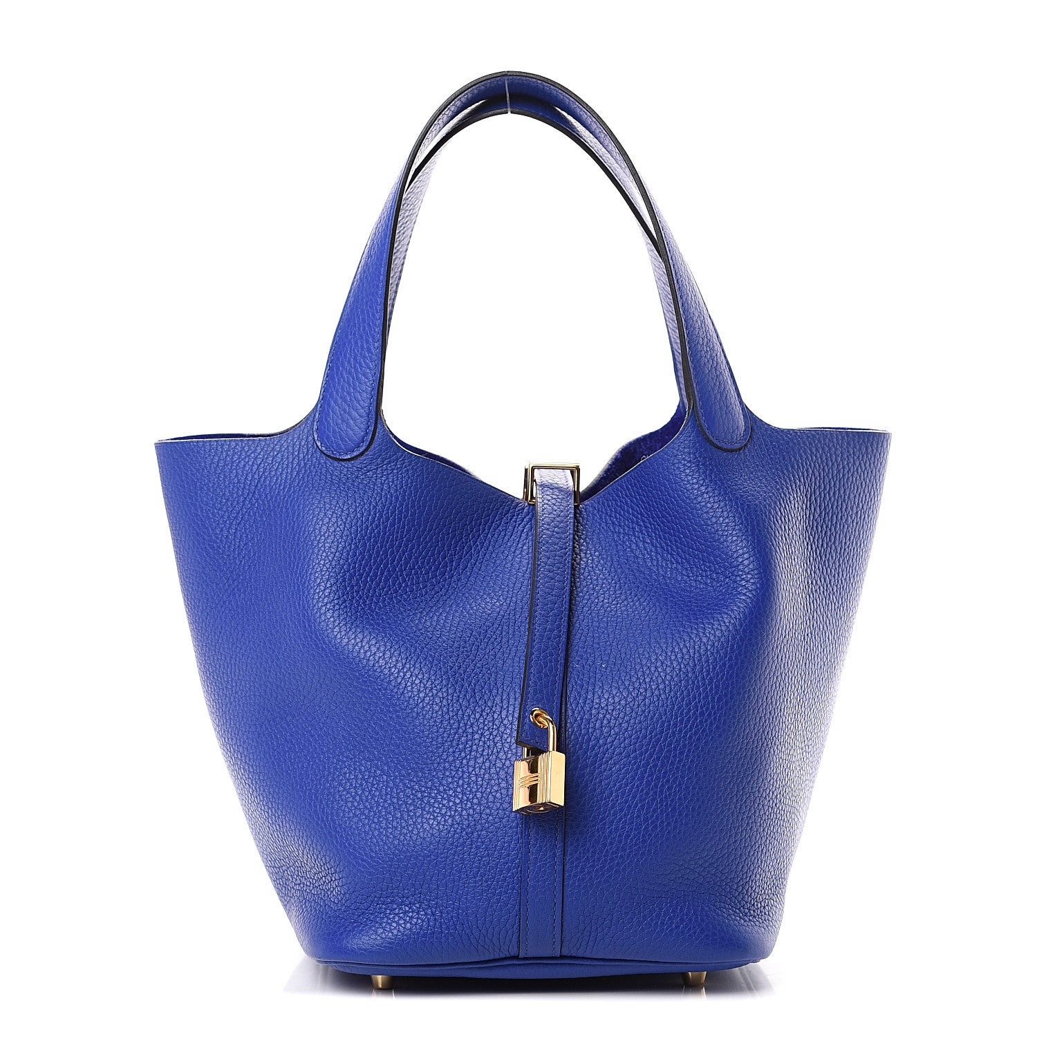 Hermes Taurillon Clemence Picotin Lock 22 MM Bleu Electrique 1 of 12