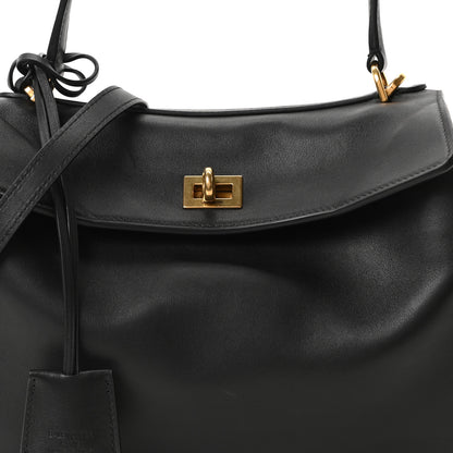Balenciaga Natural Smooth Calfskin Small Rodeo Top Handle Handbag Black 8 of 10
