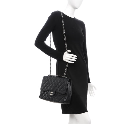 Chanel Caviar Quilted Jumbo Single Flap Black 2 of 10