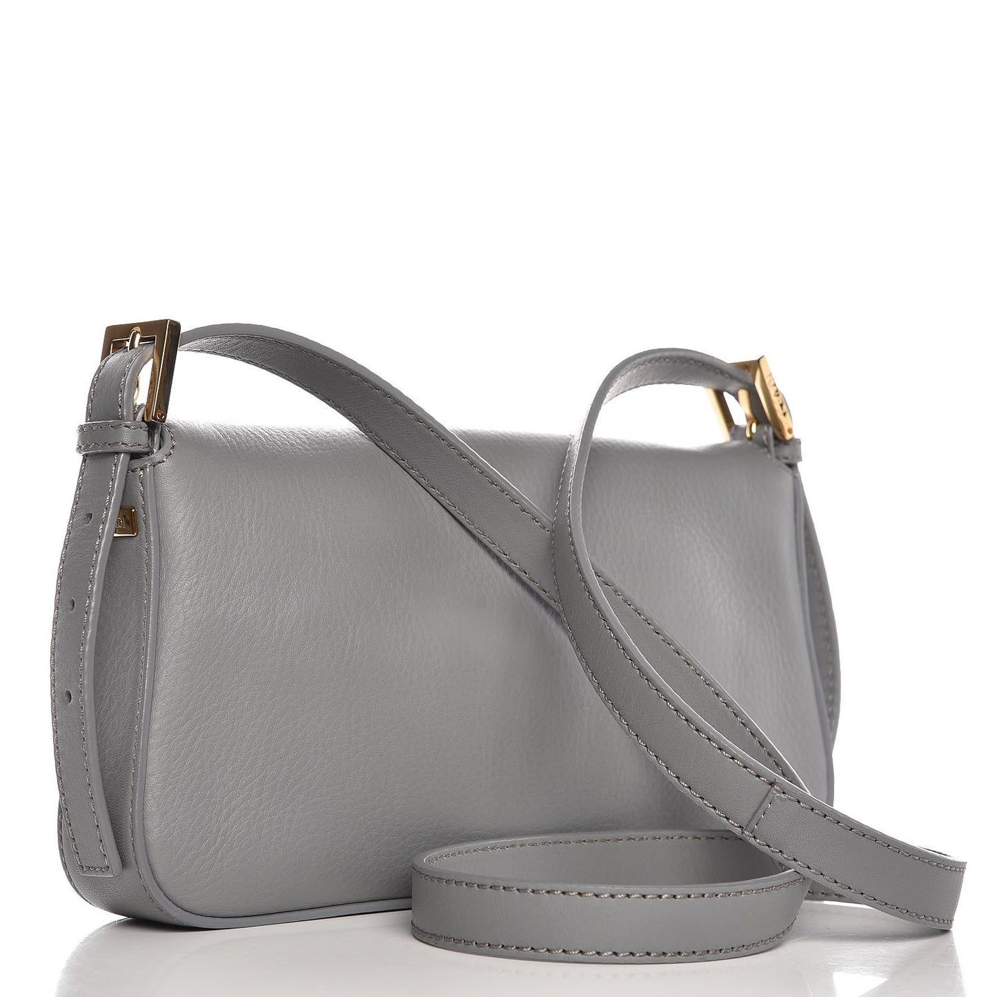 Vitello Enamel Interchangeable Strap Baguette Grigio