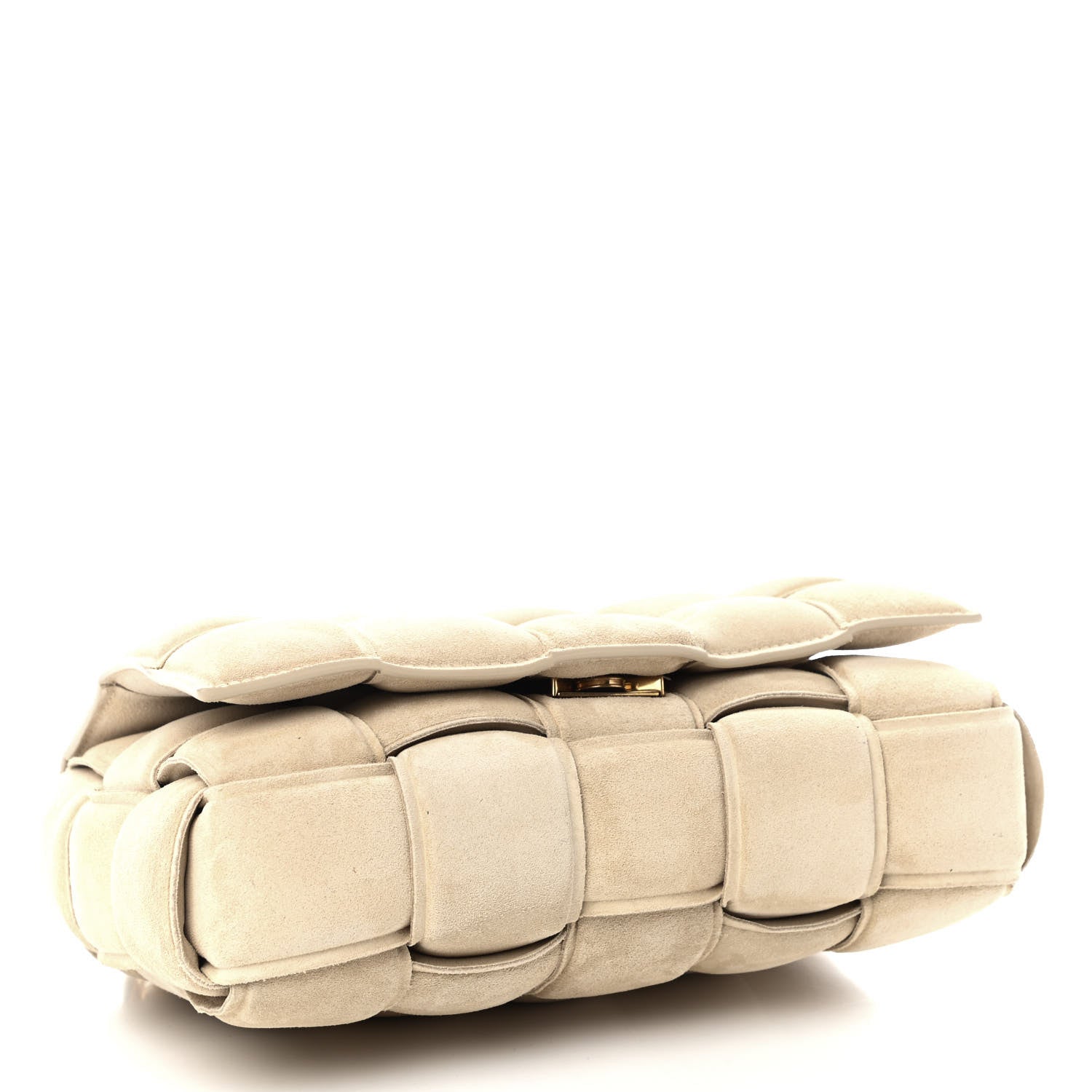 Bottega Veneta Suede Maxi Intrecciato Padded Chain Cassette Crossbody Bag Sand 3 of 8