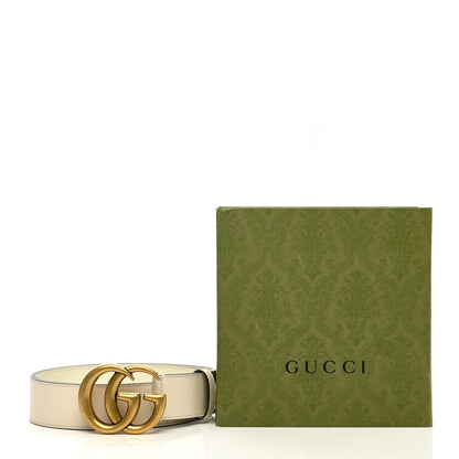 Gucci Calfskin Double G 40mm Belt 90 36 Mystic White 6 of 6