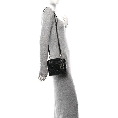 Christian Dior Lambskin Cannage Mini Lady Dior Black 2 of 9
