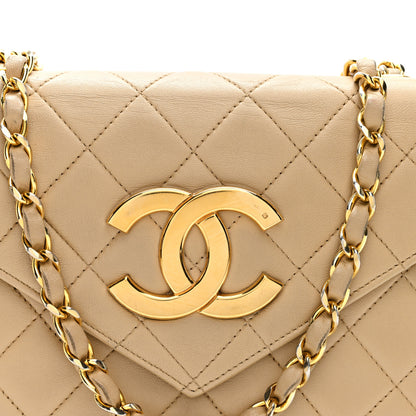 Chanel Lambskin Quilted Envelope Flap Beige 8 of 10