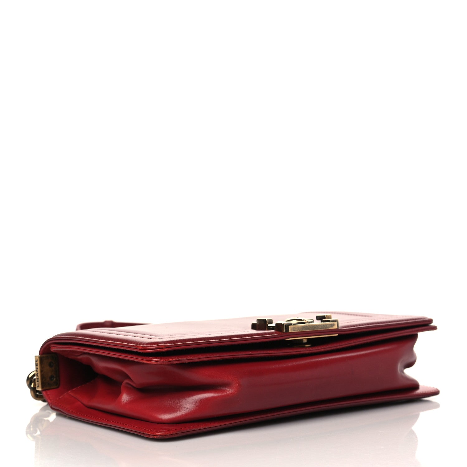 Chanel Glazed Calfskin Medium Boy Flap Red 3 of 9