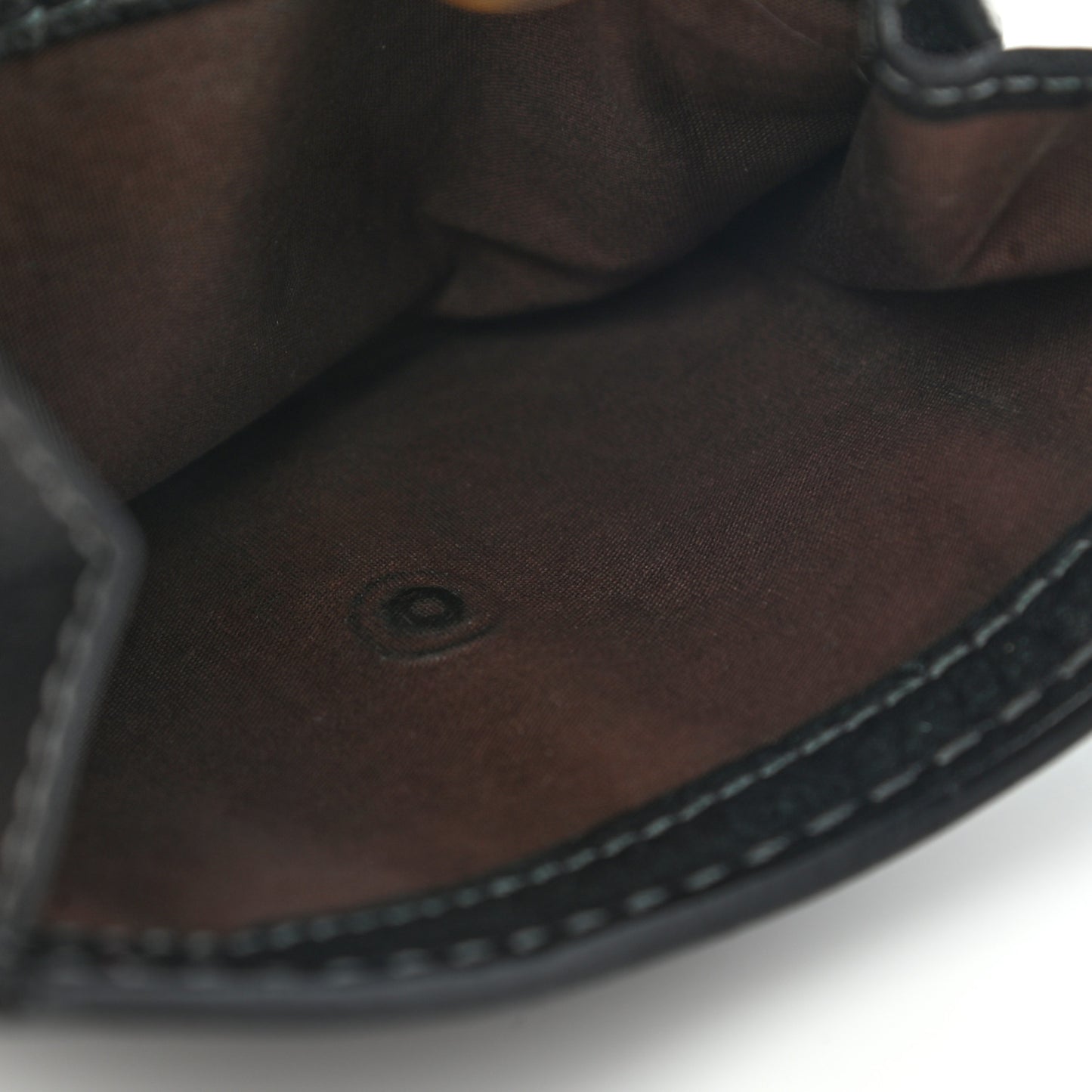 Grained Calfskin Marcie Square Wallet Black